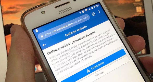 Como excluir perfil do Facebook pelo celular